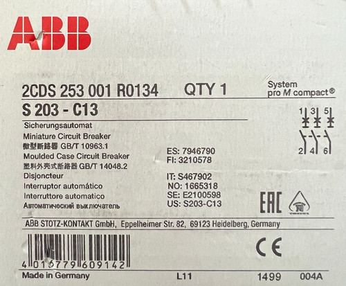 Abb s203 c13 - abb, s203-c13